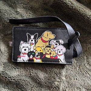 Black Dog Print Crossbody Bag